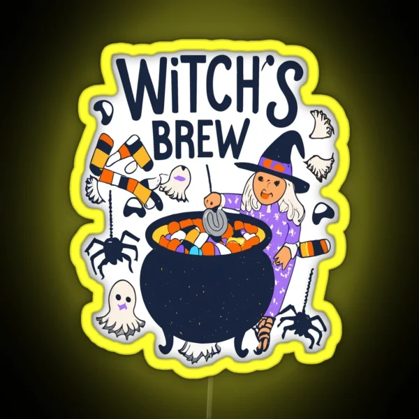 Witch S Cauldron Brew Halloween RGB Neon Sign