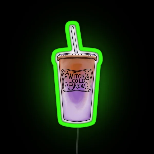 Witch S Cold Brew Cup RGB Neon Sign