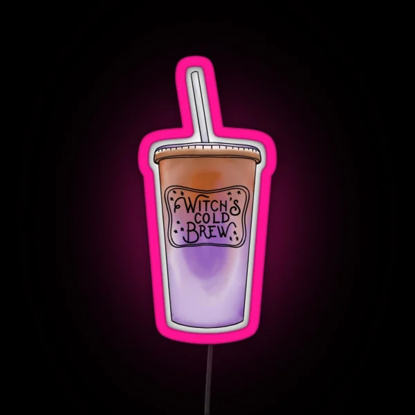 Witch S Cold Brew Cup RGB Neon Sign