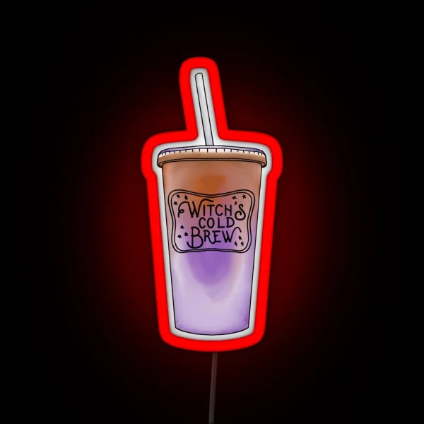 Witch S Cold Brew Cup RGB Neon Sign