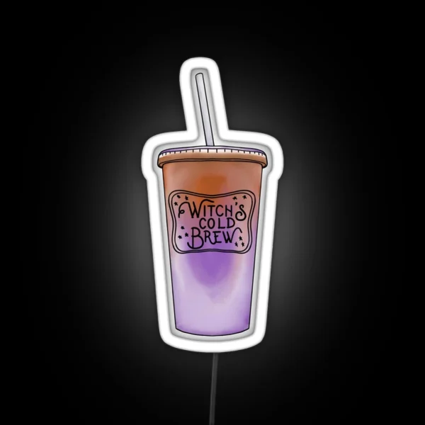 Witch S Cold Brew Cup RGB Neon Sign