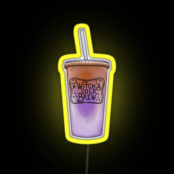 Witch S Cold Brew Cup RGB Neon Sign