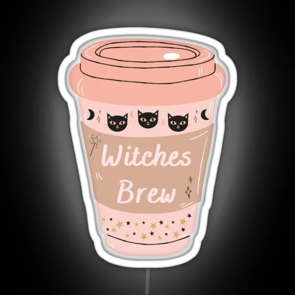 Witches Brew A Basic Witch Cup Of Coffee RGB Neon Sign