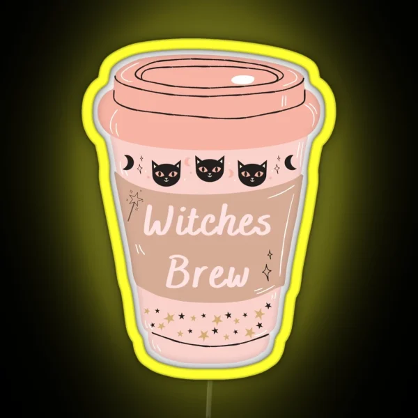 Witches Brew A Basic Witch Cup Of Coffee RGB Neon Sign