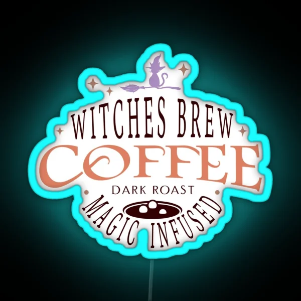 Witches Brew Coffee Led Brew Coffee Decor RGB Neon Sign