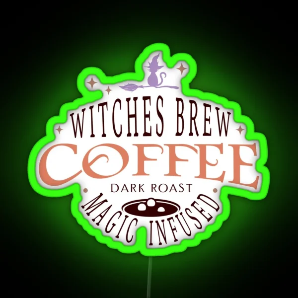Witches Brew Coffee Led Brew Coffee Decor RGB Neon Sign