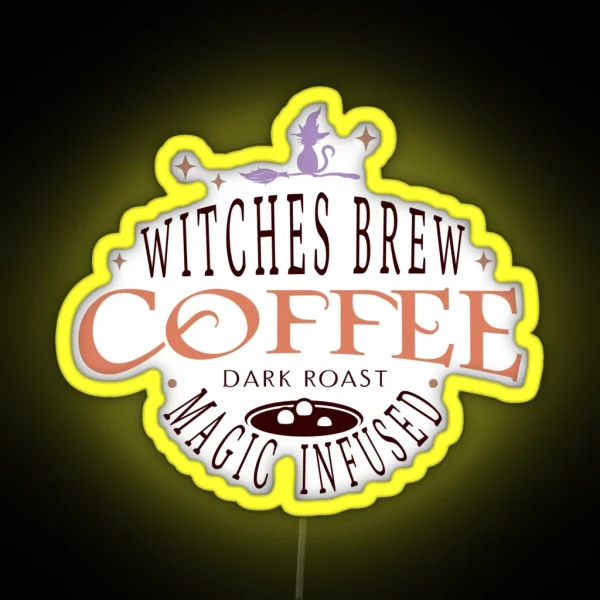 Witches Brew Coffee Led Brew Coffee Decor RGB Neon Sign