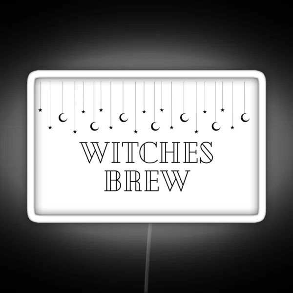 Witches Brew Halloween Mug RGB Neon Sign