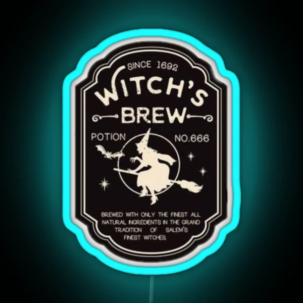 Witches Brew Logo RGB Neon Sign
