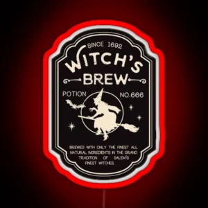 Witches Brew Logo RGB Neon Sign