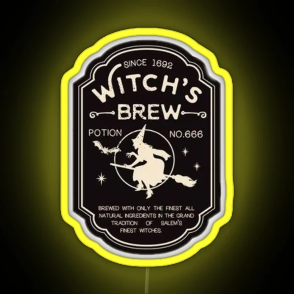 Witches Brew Logo RGB Neon Sign