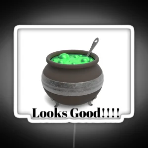 Witches Brew Looks Good Halloween Meal Witches Brew Merchandise Fun Halloween Art RGB Neon Sign