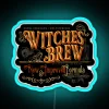 Witches brew neon sign in vibrant colors