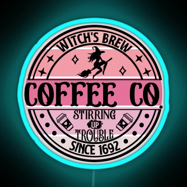 Witches Brew Sunset RGB Neon Sign