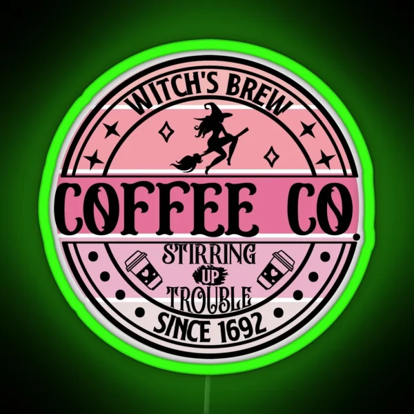 Witches Brew Sunset RGB Neon Sign