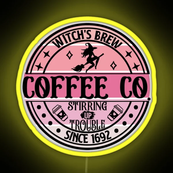 Witches Brew Sunset RGB Neon Sign