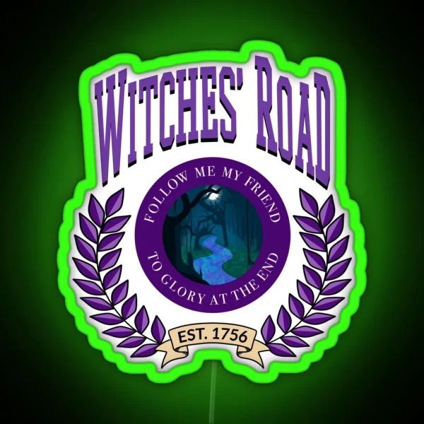Witches Road Varsity Version RGB Neon Sign