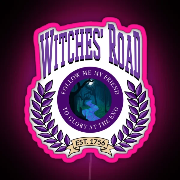 Witches Road Varsity Version RGB Neon Sign