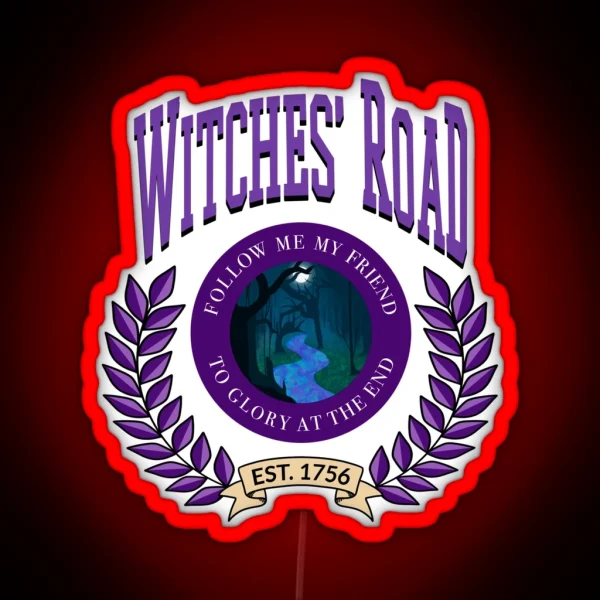 Witches Road Varsity Version RGB Neon Sign