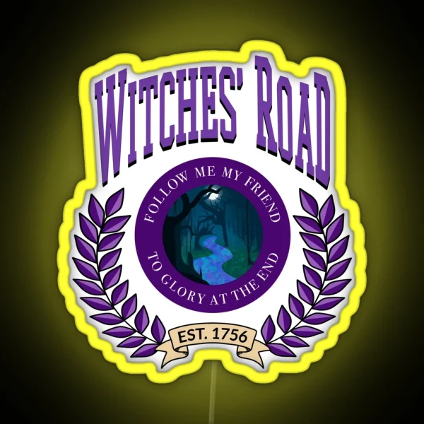 Witches Road Varsity Version RGB Neon Sign