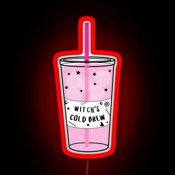 Witchy Cold Brew Coffee RGB Neon Sign