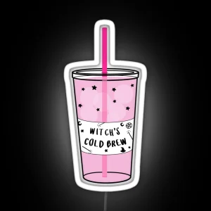 Witchy Cold Brew Coffee RGB Neon Sign