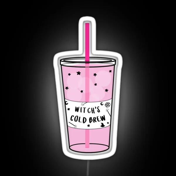 Witchy Cold Brew Coffee RGB Neon Sign