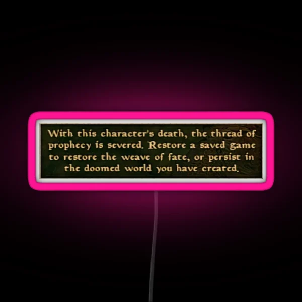 With This Character S Death Meme RGB Neon Sign