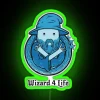 Neon Wizard Sign with RGB Lighting