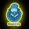 Neon sign reading 'Wizard 4 Life'