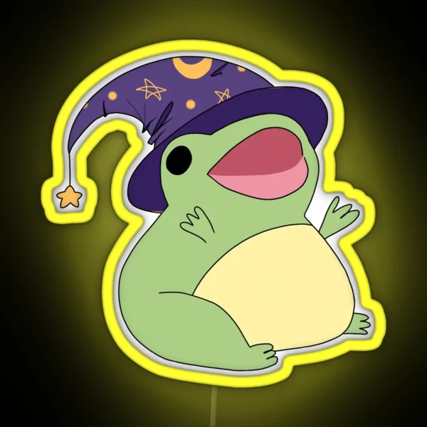 Wizard Frog RGB Neon Sign