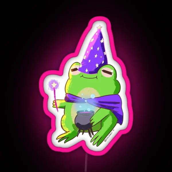 Wizard Frog RGB Neon Sign