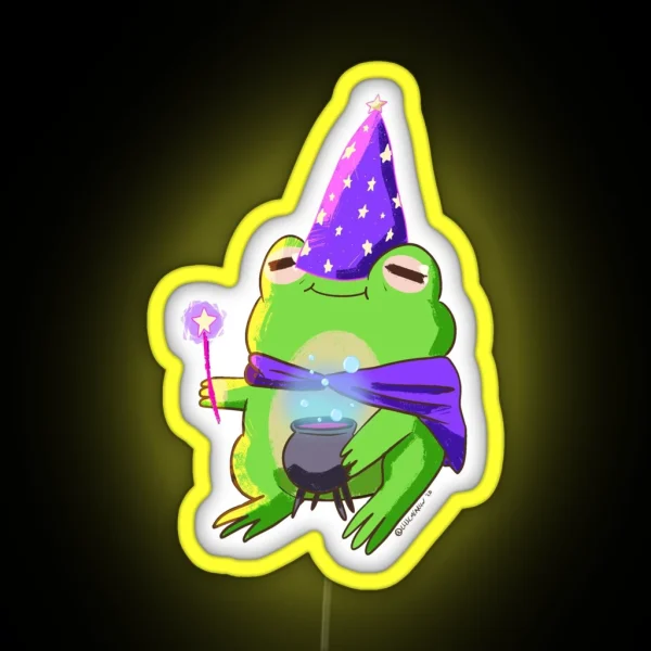 Wizard Frog RGB Neon Sign