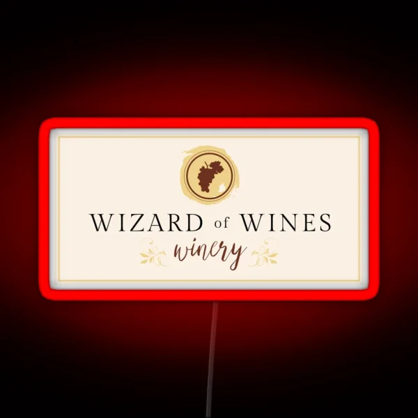 Wizard Of Wines Wine Label RGB Neon Sign