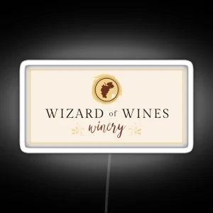 Wizard Of Wines Wine Label RGB Neon Sign