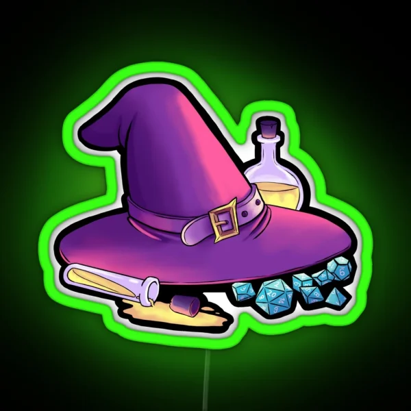 Wizard S Hat RGB Neon Sign