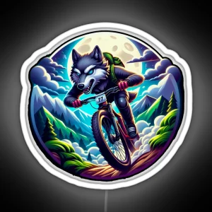 Wolf Biker RGB Neon Sign