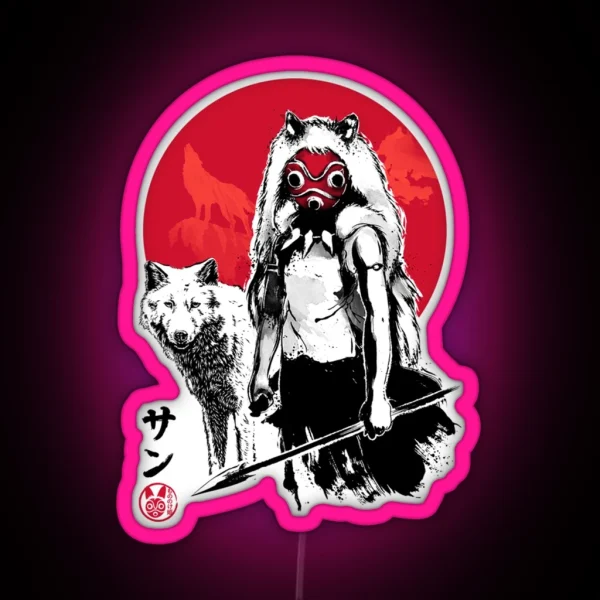 WOLF MEN Anime Manga RGB Neon Sign