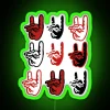 Neon sign with vibrant green colors emitting wolf-inspired ambiance.