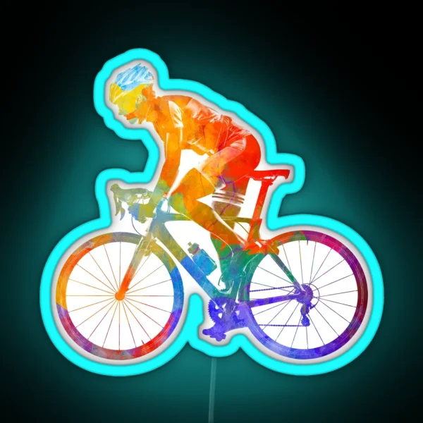 Woman Triathlon Cycling 01 RGB Neon Sign