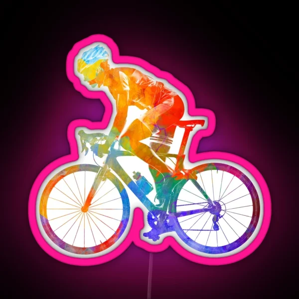 Woman Triathlon Cycling 01 RGB Neon Sign