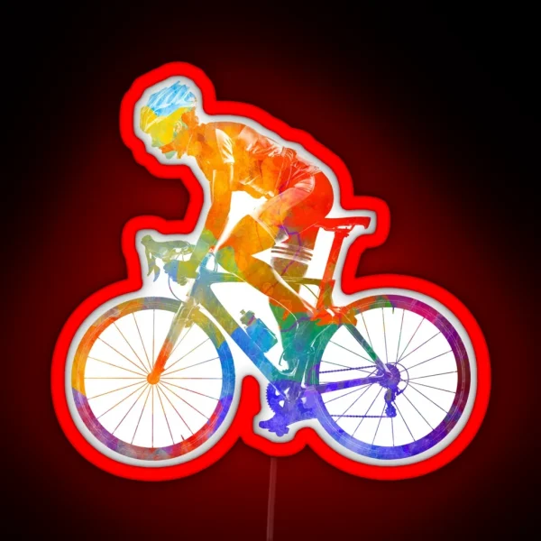 Woman Triathlon Cycling 01 RGB Neon Sign