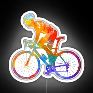 Woman Triathlon Cycling 01 RGB Neon Sign