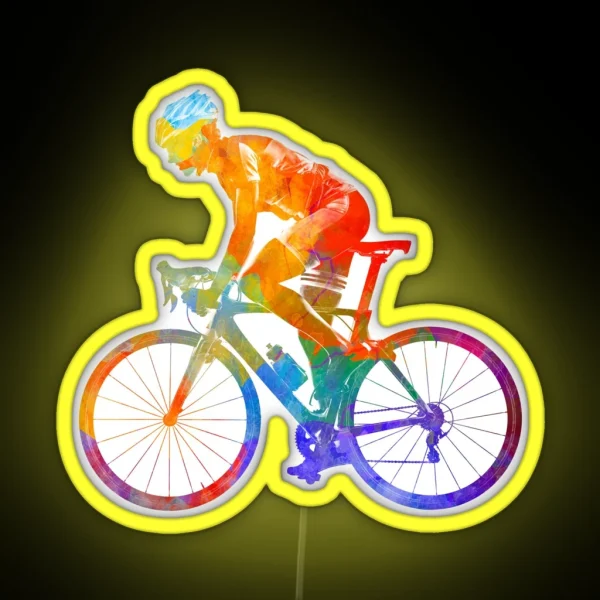 Woman Triathlon Cycling 01 RGB Neon Sign