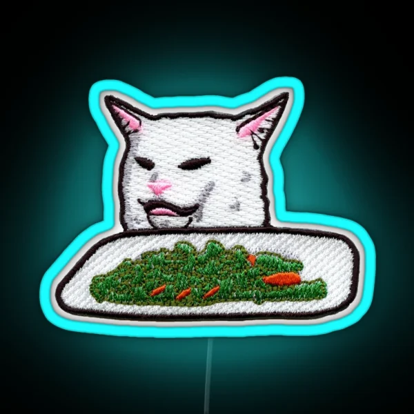 Woman Yelling At A Cat Led RGB Neon Sign