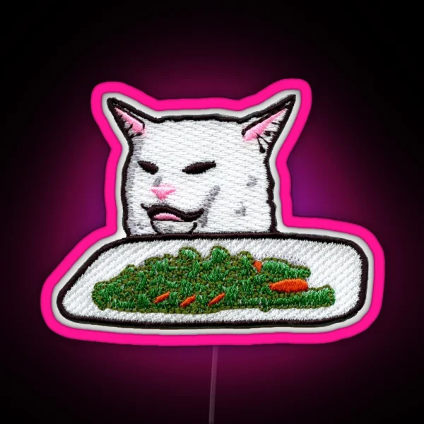 Woman Yelling At A Cat Led RGB Neon Sign