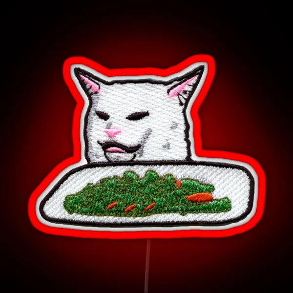 Woman Yelling At A Cat Led RGB Neon Sign