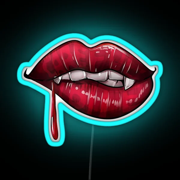 Womens Careful I Bite RGB Neon Sign