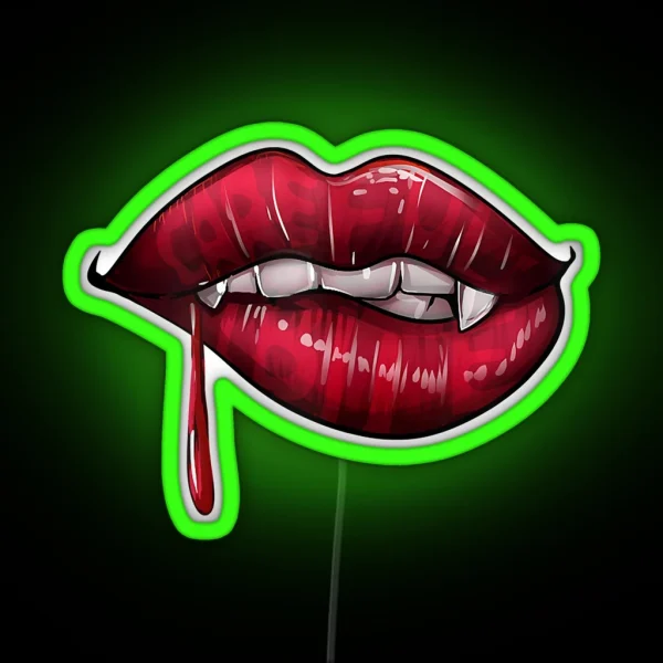 Womens Careful I Bite RGB Neon Sign