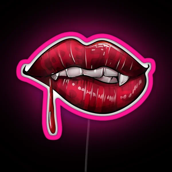 Womens Careful I Bite RGB Neon Sign